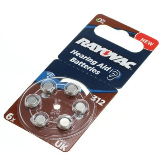 Батерия за слухови апарати Rayovac PR41 / HA312, 6 бр