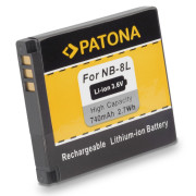 Батерия NB-8L за Canon PowerShot A2200 / A3000 IS / A3100 IS, 740 mAh 
