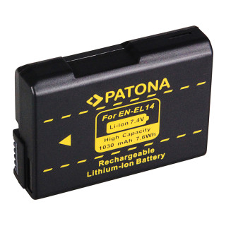 Батерия EN-EL14 за Nikon D3100 / D3400 / D5100 / D5600 / P7000, 1030 mAh