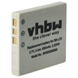 Батерия DB-L20 за Sanyo Xacti DMX-C1 / VPC-C1 / VPC-J1, 600 mAh