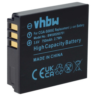 Батерия CGA-S005 за Panasonic Lumix DMC-FC01 / DMC-FX8 / DMC-LX1, 750 mAh