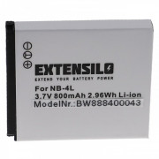 Батерия NB-4L за Canon IXUS 30 / 40 / 50 / 55, 800 mAh