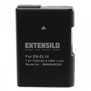 Батерия EN-EL14 за Nikon D3100 / D3400 / D5100 / D5600 / P7000, 1100 mAh