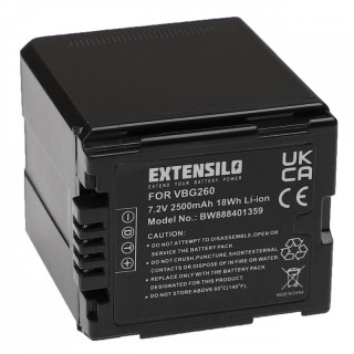 Батерия VW-VBG260 за Panasonic HDC-SD1 / HDC-HS100 / HDC-SD100 / HDC-SD707, 2500 mAh