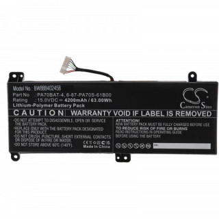 Батерия за Clevo PA70HS / PA71HS, 4200 mAh