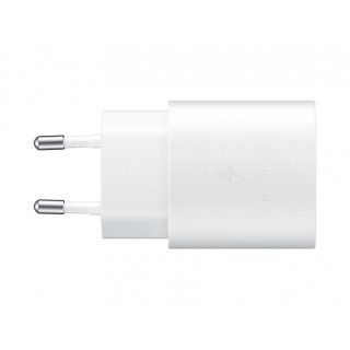 Зарядно за телефони Samsung EP-TA800EWE, оригинален, без кабел, бяло, 25W