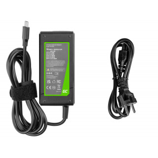Зарядно за лаптопи HP / Toshiba / Acer / Asus / Lenovo / Dell, 45W / 20V / 2,25A / конектор USB-C