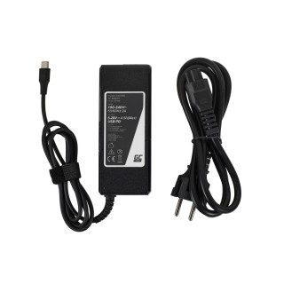 Зарядно за лаптопи HP / Toshiba / Acer / Asus / Lenovo / Dell, 90W / 20V / 4,5A / конектор USB-C