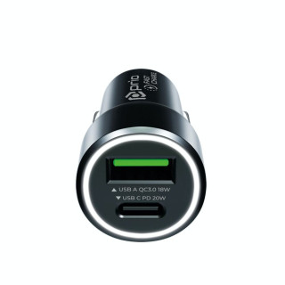Зарядно за кола за устройства с конектор USB-C / USB-A, двоен, 20W
