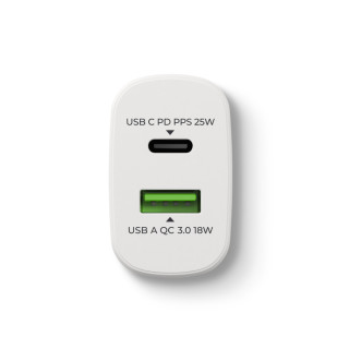 Зарядно / адаптер USB-A / USB-C, 25 W
