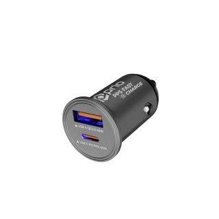 Зарядно за кола за устройства с конектор USB-C / USB-A, двоен, 45W Зарядно за кола за устройства с конектор USB-C / USB-A, двоен, 45W