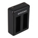 Зарядно за батерия GoPro Hero 4, AHDBT-401, двоен, MicroUSB
