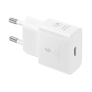 Зарядно за телефони Samsung EP-T2510NWE, оригинален, без кабел, бяло, 25W