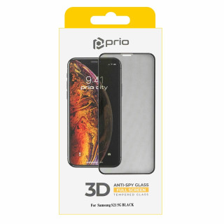 Закалено защитно стъкло за Samsung Galaxy S21 5G, Full Cover 3D, черно