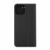 Флип калъф за Apple iPhone 13 Mini от изкуствена кожа червено-черен