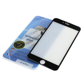 Закалено защитно стъкло за iPhone 6 Plus / 6S Plus, Full Cover 3D, черно