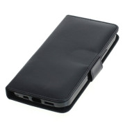 Флип калъф за Apple iPhone 12 от изкуствена кожа, черен