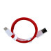OnePlus Warp кабел за данни от USB-A към USB-C, червен, 1,0 м