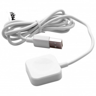 Зарядна станция за Apple Watch, USB-A, 1m, бяло