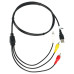 Преходник аудио/видео от USB към 3 x RCA конектор Преходник аудио/видео от USB към 3 x RCA конектор
